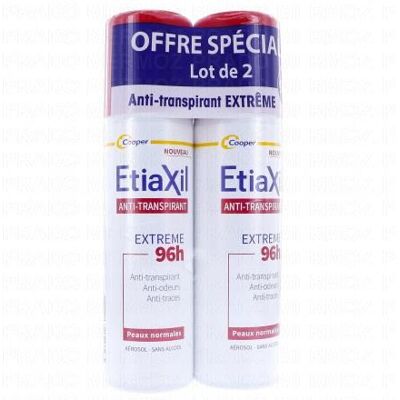 Etiaxil Anti-Transpirant Aérosol Extrême 96h Lot 2 X 150ml - Publicité Etiaxil Anti-Transpirant Aérosol Extrême 96h Lot 2 X 150ml - Publicité
