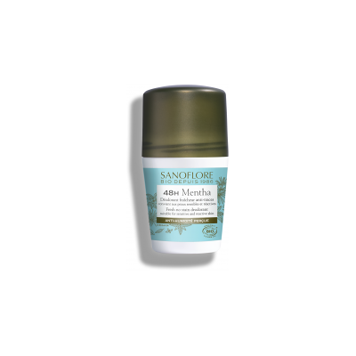 Déodorant Mentha Bio Sanoflore 48h - Vegan, Peau sensible - Publicité Déodorant Mentha Bio Sanoflore 48h - Vegan, Peau sensible - Publicité