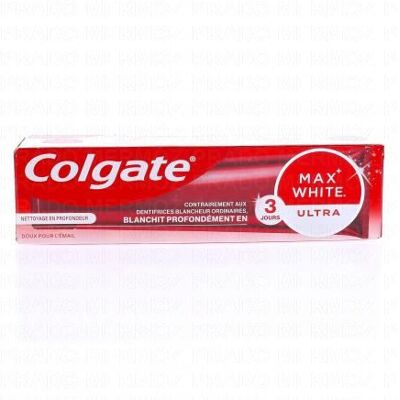 Colgate Max White Ultra - Dentifrice Blancheur 75ml - Publicité Colgate Max White Ultra - Dentifrice Blancheur 75ml - Publicité