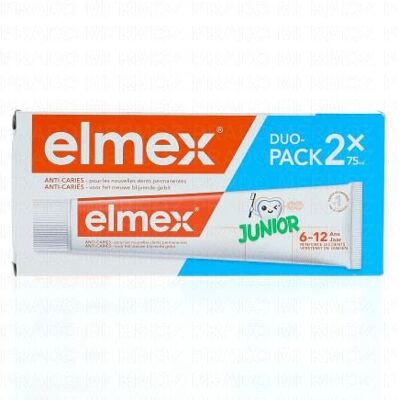 Dentifrice Elmex Junior - Anti Caries pour Enfants 2x75ml - Publicité Dentifrice Elmex Junior - Anti Caries pour Enfants 2x75ml - Publicité