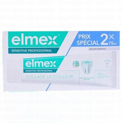 Dentifrice Sensitive Professional Elmex - 2x75ml - Publicité Dentifrice Sensitive Professional Elmex - 2x75ml - Publicité