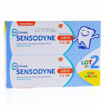 Dentifrice Junior Pronamel Menthe Sensodyne - 6-12 ans - 100ml - Publicité Dentifrice Junior Pronamel Menthe Sensodyne - 6-12 ans - 100ml - Publicité