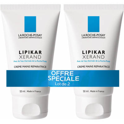 Crème Mains Lipikar Xerand La Roche-Posay - Hydratante & Réparatrice - 2x50ml - Publicité Crème Mains Lipikar Xerand La Roche-Posay - Hydratante & Réparatrice - 2x50ml - Publicité
