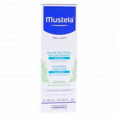 Mustela Baume Pectoral Réconfortant 40ml - Publicité Mustela Baume Pectoral Réconfortant 40ml - Publicité