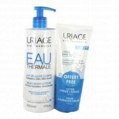 Uriage Eau Thermale - Lait Velouté Corps Lait 500ml + Crème Lavante 200ml Offerte - Publicité Uriage Eau Thermale - Lait Velouté Corps Lait 500ml + Crème Lavante 200ml Offerte - Publicité