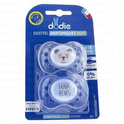 Sucette Dodie - Silicone Anatomique, Lumière Nocturne, 2 pcs - Publicité Sucette Dodie - Silicone Anatomique, Lumière Nocturne, 2 pcs - Publicité