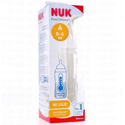 Nuk First Choice+ - Biberon 1er Âge 0-6mois 300ml Blanc - Publicité Nuk First Choice+ - Biberon 1er Âge 0-6mois 300ml Blanc - Publicité
