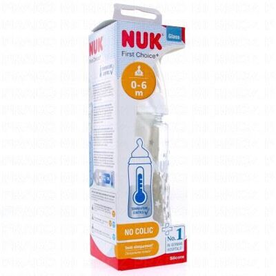 Nuk First Choice - Biberon 1er Âge 0-6mois 240ml Blanc Feuilles - Publicité Nuk First Choice - Biberon 1er Âge 0-6mois 240ml Blanc Feuilles - Publicité