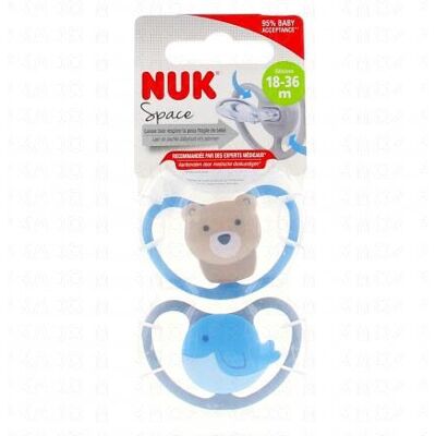 Nuk Space Sucettes 18-36 Mois - Publicité Nuk Space Sucettes 18-36 Mois - Publicité