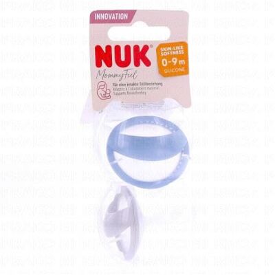 Nuk Sucette Mommy Feel 0-9 Mois Bleue - Publicité Nuk Sucette Mommy Feel 0-9 Mois Bleue - Publicité