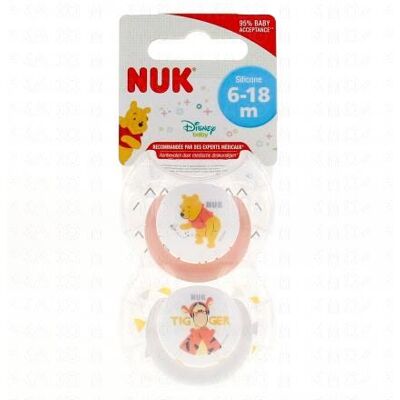 Nuk Space - Sucettes Winnie Physiologiques 6 - 18 Mois - Publicité Nuk Space - Sucettes Winnie Physiologiques 6 - 18 Mois - Publicité