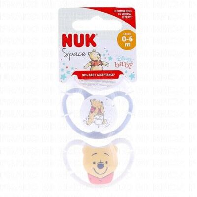 Nuk Space - Sucettes Winnie Physiologiques 0 - 6 Mois - Publicité Nuk Space - Sucettes Winnie Physiologiques 0 - 6 Mois - Publicité