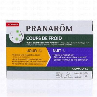 Pranarom Aromaforce - Coups De Froid Jour/nuit X15 Capsules - Publicité Pranarom Aromaforce - Coups De Froid Jour/nuit X15 Capsules - Publicité