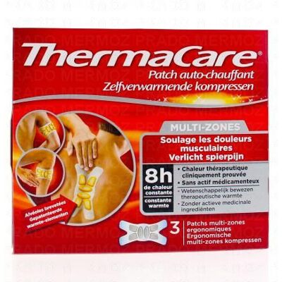Thermacare Patch Autochauffant Multi-Zones X 3 - Publicité Thermacare Patch Autochauffant Multi-Zones X 3 - Publicité