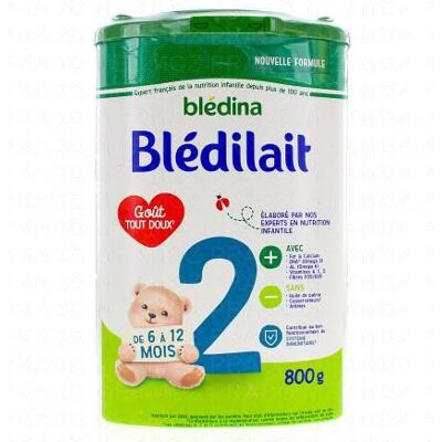 Blédina Blédilait 2ème Âge 800 g - Lait en poudre - Publicité Blédina Blédilait 2ème Âge 800 g - Lait en poudre - Publicité