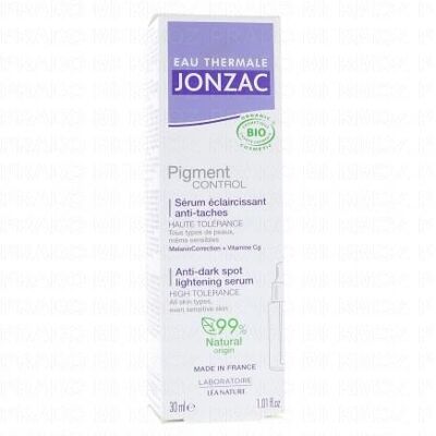 Jonzac Pigment Control - Sérum Eclaircissant Anti-Taches Bio 30ml - Publicité Jonzac Pigment Control - Sérum Eclaircissant Anti-Taches Bio 30ml - Publicité