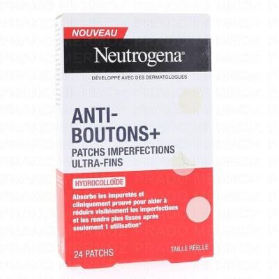Neutrogena Anti-Boutons+ Patchs Anti-Imperfections Ultra Fins X24 - Publicité Neutrogena Anti-Boutons+ Patchs Anti-Imperfections Ultra Fins X24 - Publicité