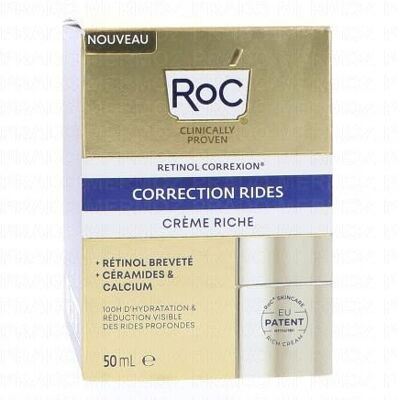 Roc Retinol Correxion - Crème Riche Rides Profondes 50ml - Publicité Roc Retinol Correxion - Crème Riche Rides Profondes 50ml - Publicité