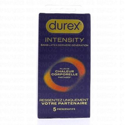 Durex Intensity - Préservatifs Sans Latex Chaleur Corporelle Boite De 5 - Publicité Durex Intensity - Préservatifs Sans Latex Chaleur Corporelle Boite De 5 - Publicité