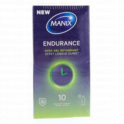 Manix Endurance Préservatifs Avec Gel Retardant X10 - Publicité Manix Endurance Préservatifs Avec Gel Retardant X10 - Publicité
