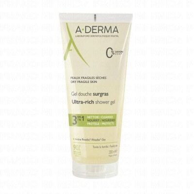 Gel Douche Surgras A-Derma - Peau sèche - Publicité Gel Douche Surgras A-Derma - Peau sèche - Publicité