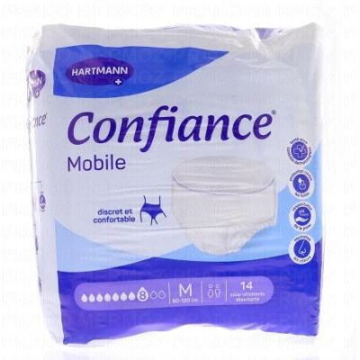 Hartmann - Confiance Mobile - M - 8 gouttes - Sous-vêtements absorbants - Publicité Hartmann - Confiance Mobile - M - 8 gouttes - Sous-vêtements absorbants - Publicité