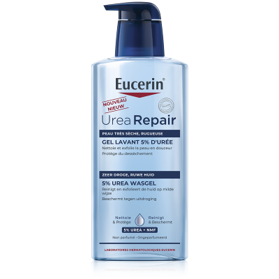 Eucerin UreaRepair Gel Lavant 5% Urea - peau sèche - Gel nettoyant - Publicité Eucerin UreaRepair Gel Lavant 5% Urea - peau sèche - Gel nettoyant - Publicité
