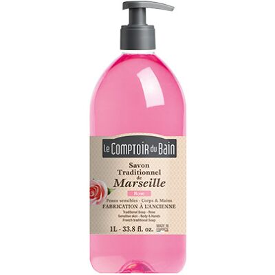 Le Comptoir du Bain Savon Liquide Rose - Peau Sensible - Publicité Le Comptoir du Bain Savon Liquide Rose - Peau Sensible - Publicité