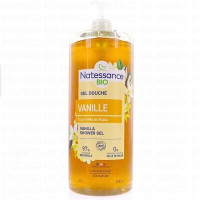 Natessance Gel Douche Vanille Bio Flacon 1l - Publicité Natessance Gel Douche Vanille Bio Flacon 1l - Publicité