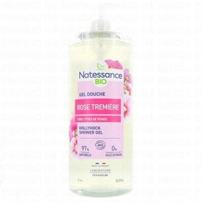 Natessance Gel Douche Délicat À La Rose Trémière 1l - Publicité Natessance Gel Douche Délicat À La Rose Trémière 1l - Publicité