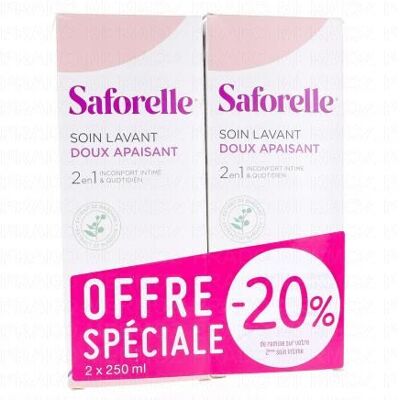 Saforelle Soin Lavant Doux 250ml - Hygiène & Soins - Publicité Saforelle Soin Lavant Doux 250ml - Hygiène & Soins - Publicité