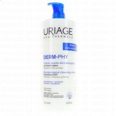 Uriage Derm-Phy - Crème Lavante Dermatologique 1l - Publicité Uriage Derm-Phy - Crème Lavante Dermatologique 1l - Publicité