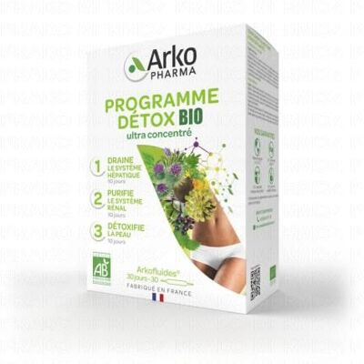 Arkopharma Arkofluides Prog.detox Bio - 30 ampoules - Détox foie & reins - Publicité Arkopharma Arkofluides Prog.detox Bio - 30 ampoules - Détox foie & reins - Publicité