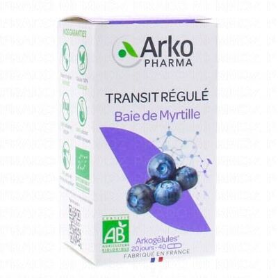 Complément alimentaire d'extrait de myrtille bio - Gélules végétales Arkopharma - Publicité Complément alimentaire d'extrait de myrtille bio - Gélules végétales Arkopharma - Publicité