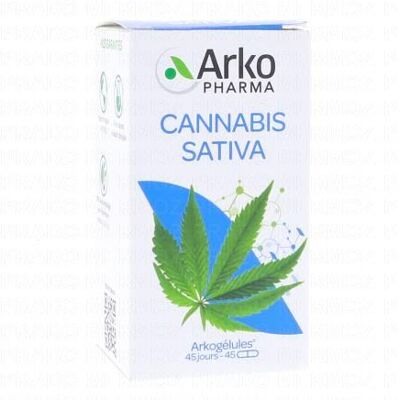 Arkopharma Arkogélules Cannabis Sativa - 45 Capsules - Complément alimentaire - Publicité Arkopharma Arkogélules Cannabis Sativa - 45 Capsules - Complément alimentaire - Publicité