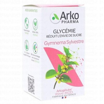 Arkopharma Gymnema Sylvestre Capsules - 45 Extraits Naturels - Publicité Arkopharma Gymnema Sylvestre Capsules - 45 Extraits Naturels - Publicité