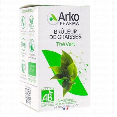 Arkopharma Arkogélules Thé Vert Bio - 130 Gélules - Complément Alimentaire - Publicité Arkopharma Arkogélules Thé Vert Bio - 130 Gélules - Complément Alimentaire - Publicité