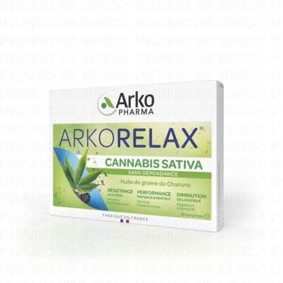 Arkopharma Arkorelax Cannabis Sativa 30 Comprimés - Complément Alimentaire - Publicité Arkopharma Arkorelax Cannabis Sativa 30 Comprimés - Complément Alimentaire - Publicité