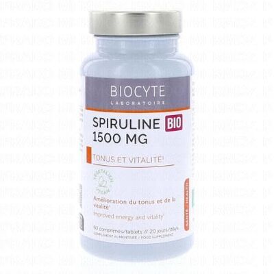 Spiruline Bio 30 comprimés - Biocyte - Publicité Spiruline Bio 30 comprimés - Biocyte - Publicité