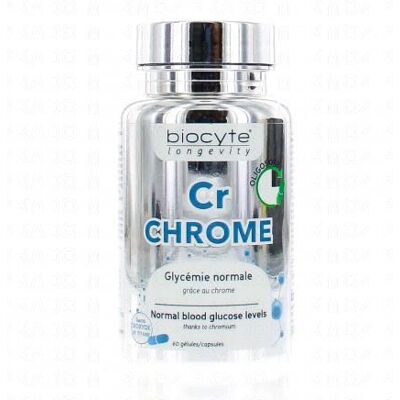 Biocyte Longevity Cr Chrome - Chrome 200μg - 60 Gélules - Publicité Biocyte Longevity Cr Chrome - Chrome 200μg - 60 Gélules - Publicité