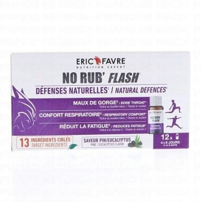 Eric Favre No Rub' Flash Soutien Hivernal 12 Shots - Publicité Eric Favre No Rub' Flash Soutien Hivernal 12 Shots - Publicité