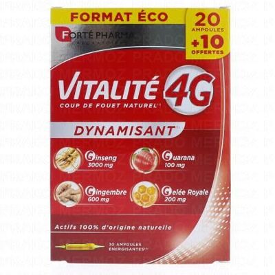 Forté Pharma Vitalité 4G Dynamisant - Complément Alimentaire - Publicité Forté Pharma Vitalité 4G Dynamisant - Complément Alimentaire - Publicité
