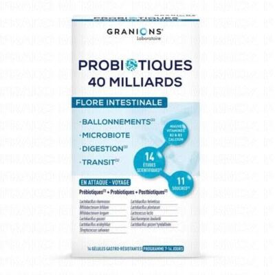Granions Probiotiques - Flore Intestinale 14 Gélules - Publicité Granions Probiotiques - Flore Intestinale 14 Gélules - Publicité