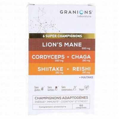 Granions Super Complexe Champignons 60 Comprimés - Publicité Granions Super Complexe Champignons 60 Comprimés - Publicité