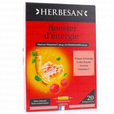Herbesan Booster D'Énergie 20 Ampoules - Publicité Herbesan Booster D'Énergie 20 Ampoules - Publicité