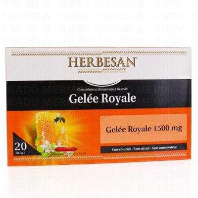 Herbesan Gelée Royale 20 Ampoules - Publicité Herbesan Gelée Royale 20 Ampoules - Publicité