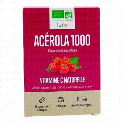 Lero Acérola 1000 20 Comprimés - Publicité Lero Acérola 1000 20 Comprimés - Publicité