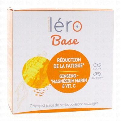 Léro Base - Soutien Énergie & Fatigue - 42 Capsules - Publicité Léro Base - Soutien Énergie & Fatigue - 42 Capsules - Publicité