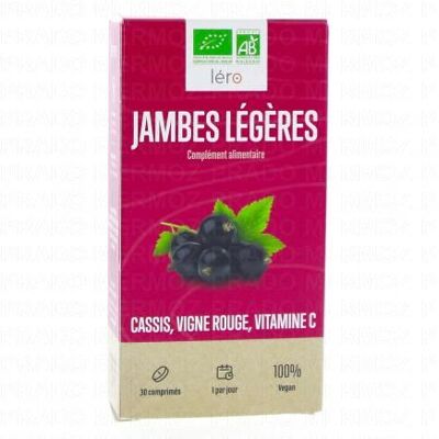 Léro Jambes Légères Cassis Vigne Rouge Vitamine C - Complément alimentaire - Publicité Léro Jambes Légères Cassis Vigne Rouge Vitamine C - Complément alimentaire - Publicité