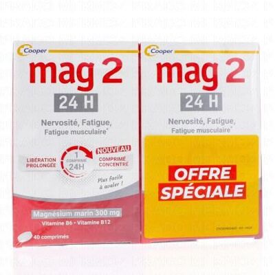 Complément de Magnésium 24H - 2 x 40 Comprimés - Publicité Complément de Magnésium 24H - 2 x 40 Comprimés - Publicité